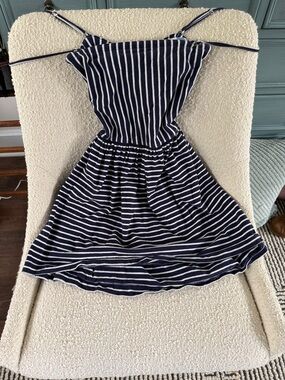 Vintage Havana Navy and White Striped Sundress for Girls
